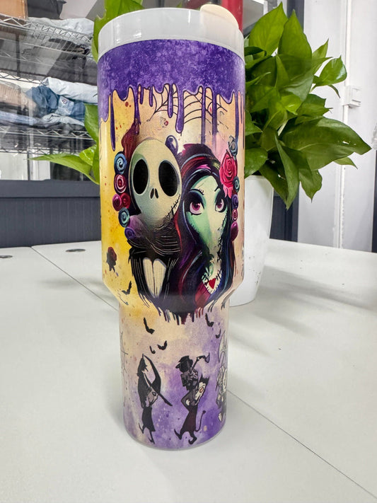 Jack & Sally 40oz travel cup
